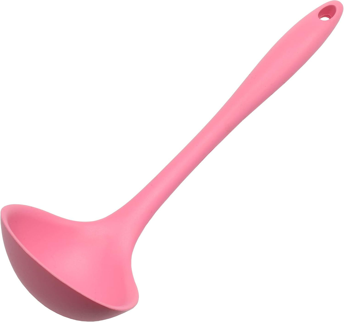 Premium Silicone Cooking Ladle, 11.25 inch, Pink