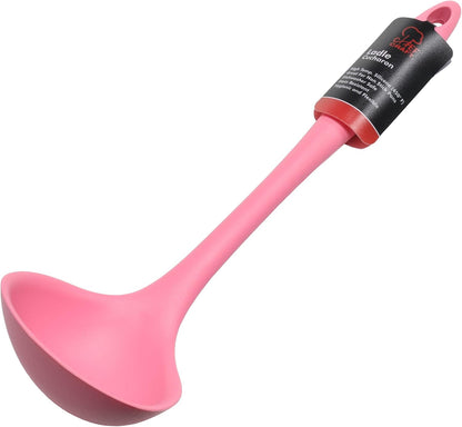 Premium Silicone Cooking Ladle, 11.25 inch, Pink