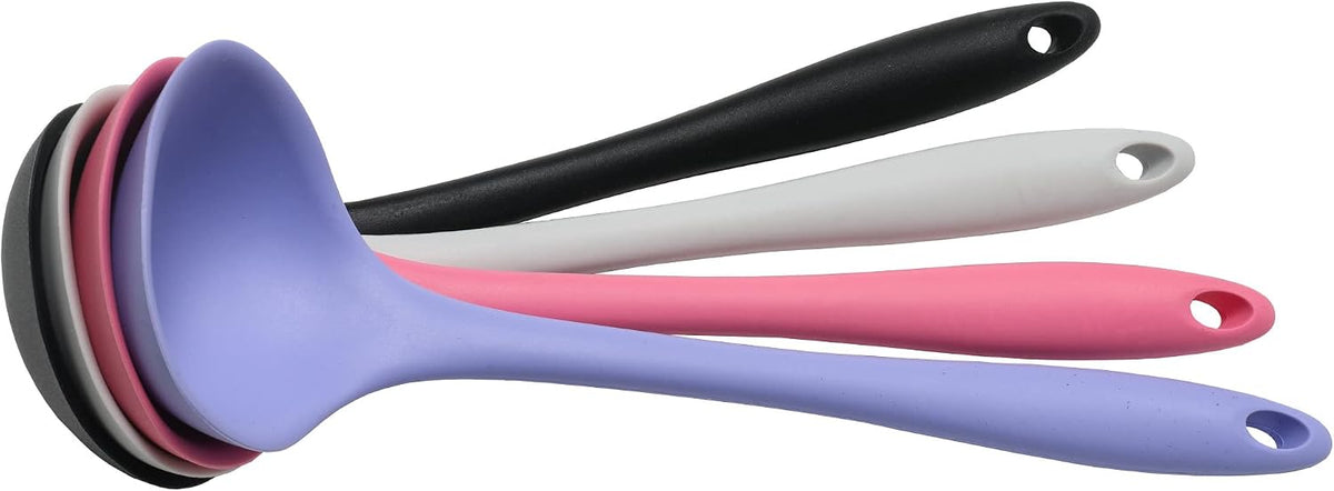 Premium Silicone Cooking Ladle, 11.25 inch, Pink