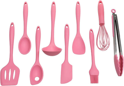 Premium Silicone Cooking Ladle, 11.25 inch, Pink