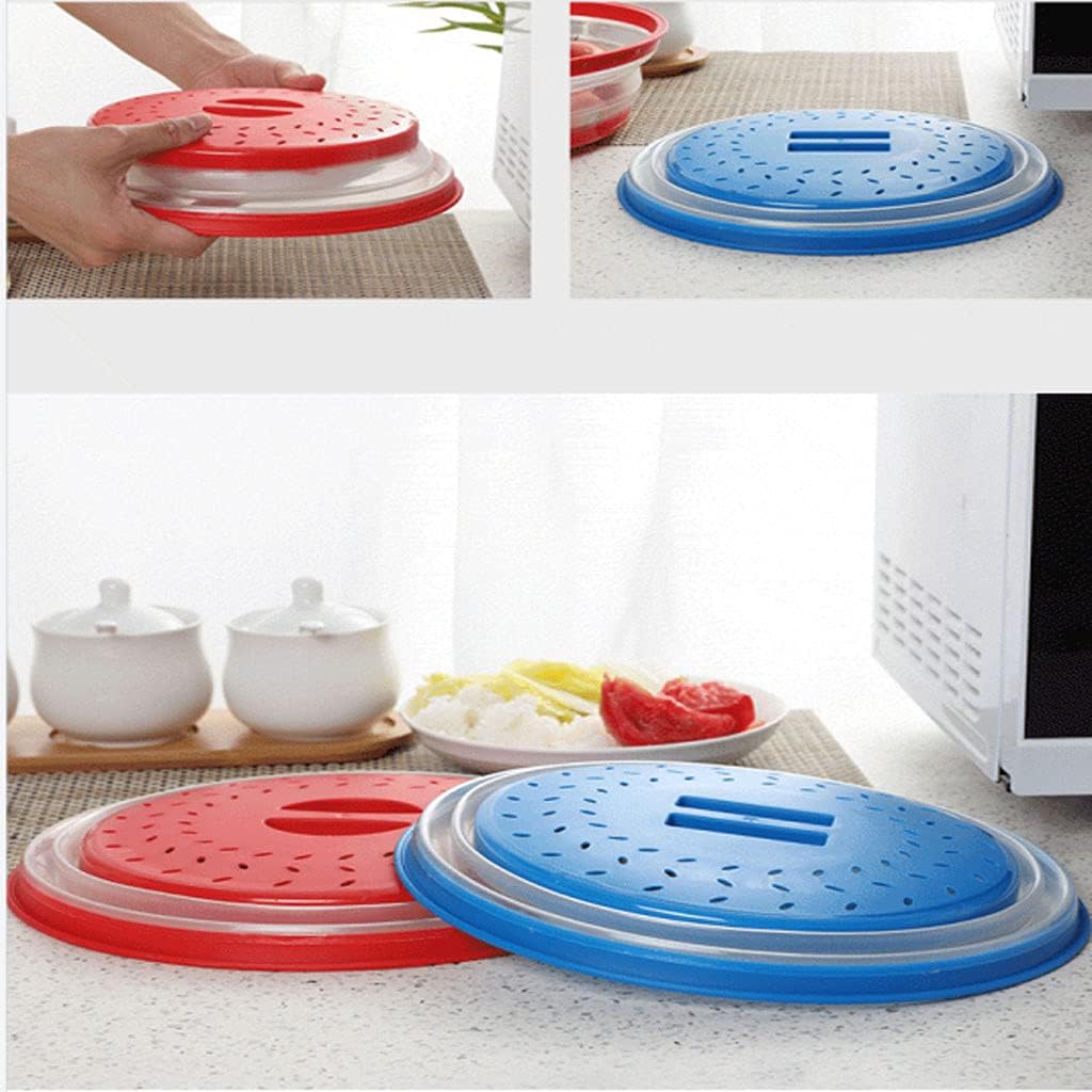 Collapsible Microwave Splatter Cover, 10.5 Inch, Dishwasher-safe, Microwave Plate Cover With Steam Vent，BPA-Free Silicone & Plastic (Light pink)