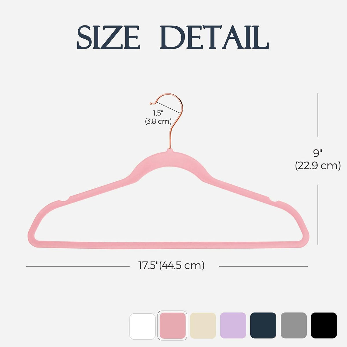 Pink Velvet Hangers 20 Pack, Premium Non-Slip Felt Clothes, Sturdy Heavy Duty Coat, Durable Hangers for Suits, Space Saving with No Hanger Mark, 360° Swivel Rotating Rose Gold Hook