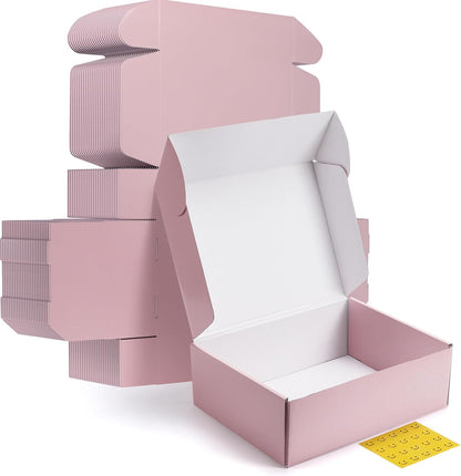 12x9x4 inches Shipping Boxes Set of 20, Pink Medium Corrugated Cardboard Gift Mailer Box