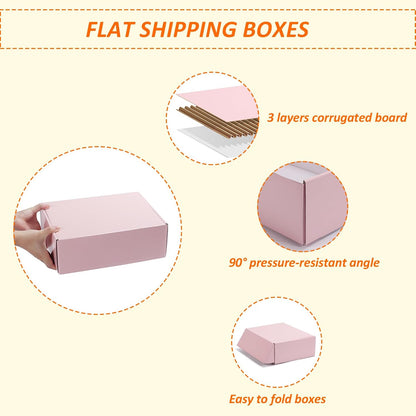 12x9x4 inches Shipping Boxes Set of 20, Pink Medium Corrugated Cardboard Gift Mailer Box
