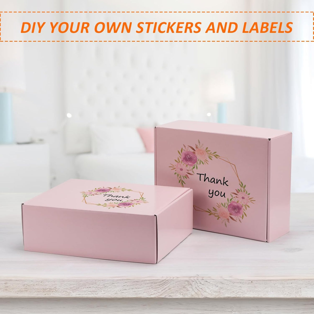 12x9x4 inches Shipping Boxes Set of 20, Pink Medium Corrugated Cardboard Gift Mailer Box