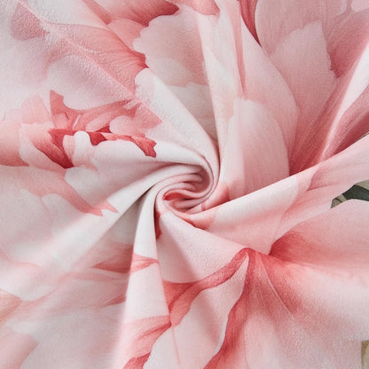 Pink Peony Velvet Pillow Covers 18x18 Set of 2, Shabby Chic