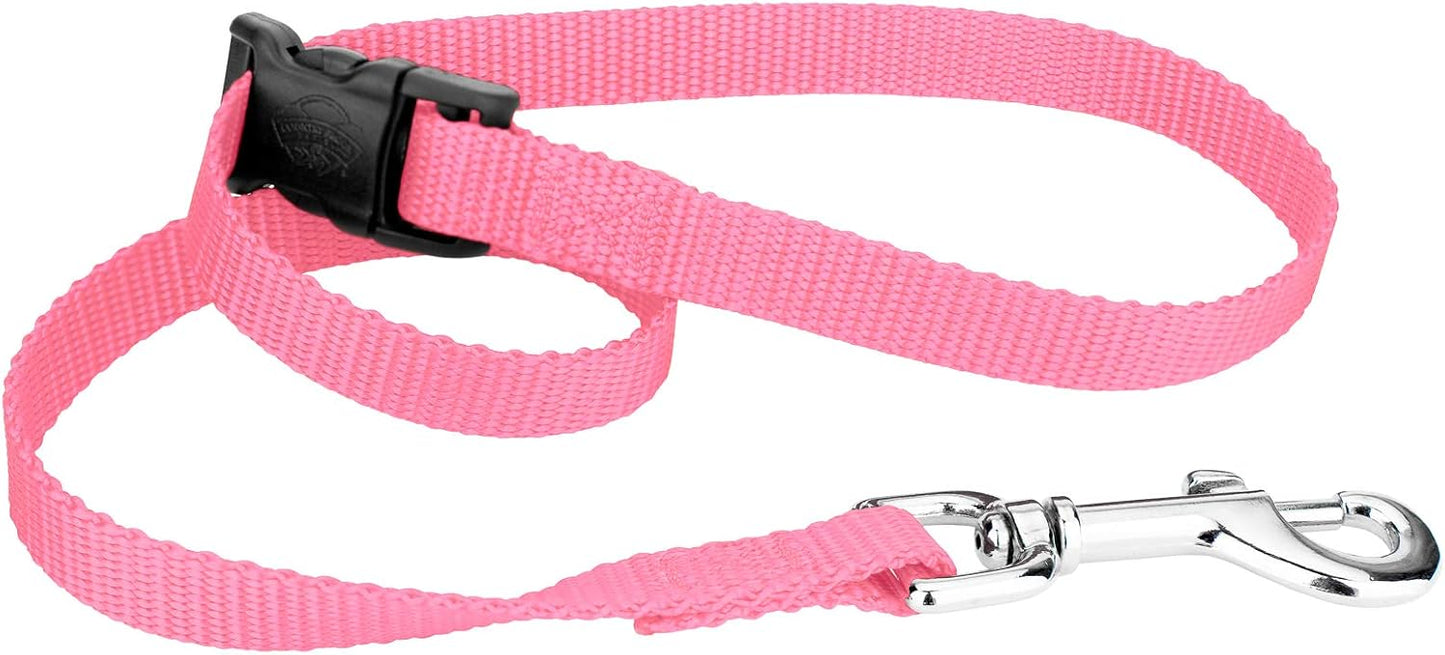Country Brook Petz­ - Pink Nylon Grooming Loop with Quick Release Buckle with 9 Vibrant Colors (5/8 Inch)