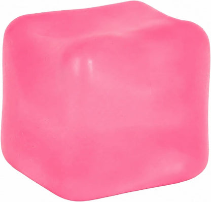Jumbo stress cube squeeze Toy, 7cm (2.75in) Slow Rising, Ages 3+(pink)