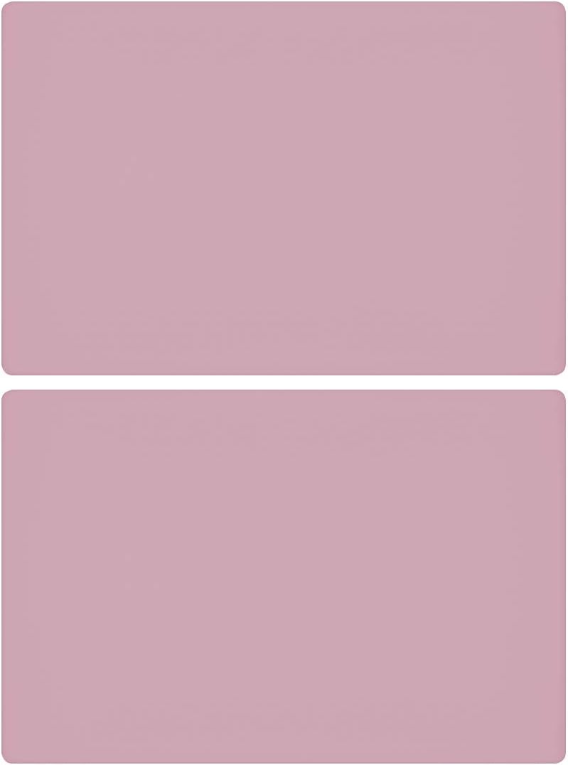 23.6'' by 15.7''Flexible Silicone Placemat Non Slip Waterproof Heat Resistant Dinner Table Mat (Light Pink-2 Pcs)