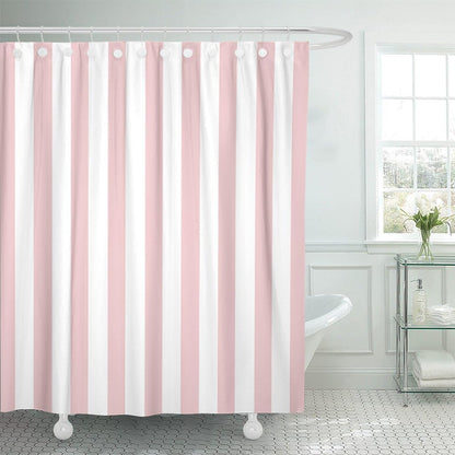 Shower Curtain, for Bathroom Decor 72" x 72", Stripe Pink