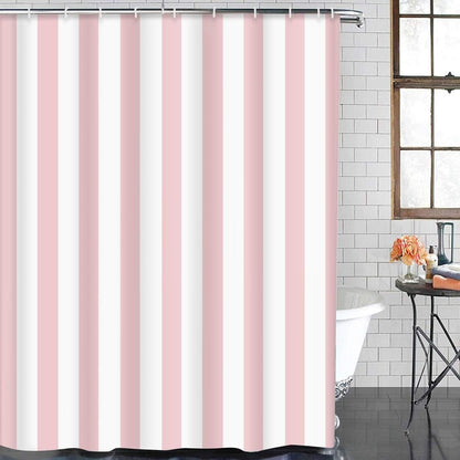 Shower Curtain, for Bathroom Decor 72" x 72", Stripe Pink