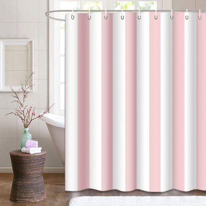 Shower Curtain, for Bathroom Decor 72" x 72", Stripe Pink