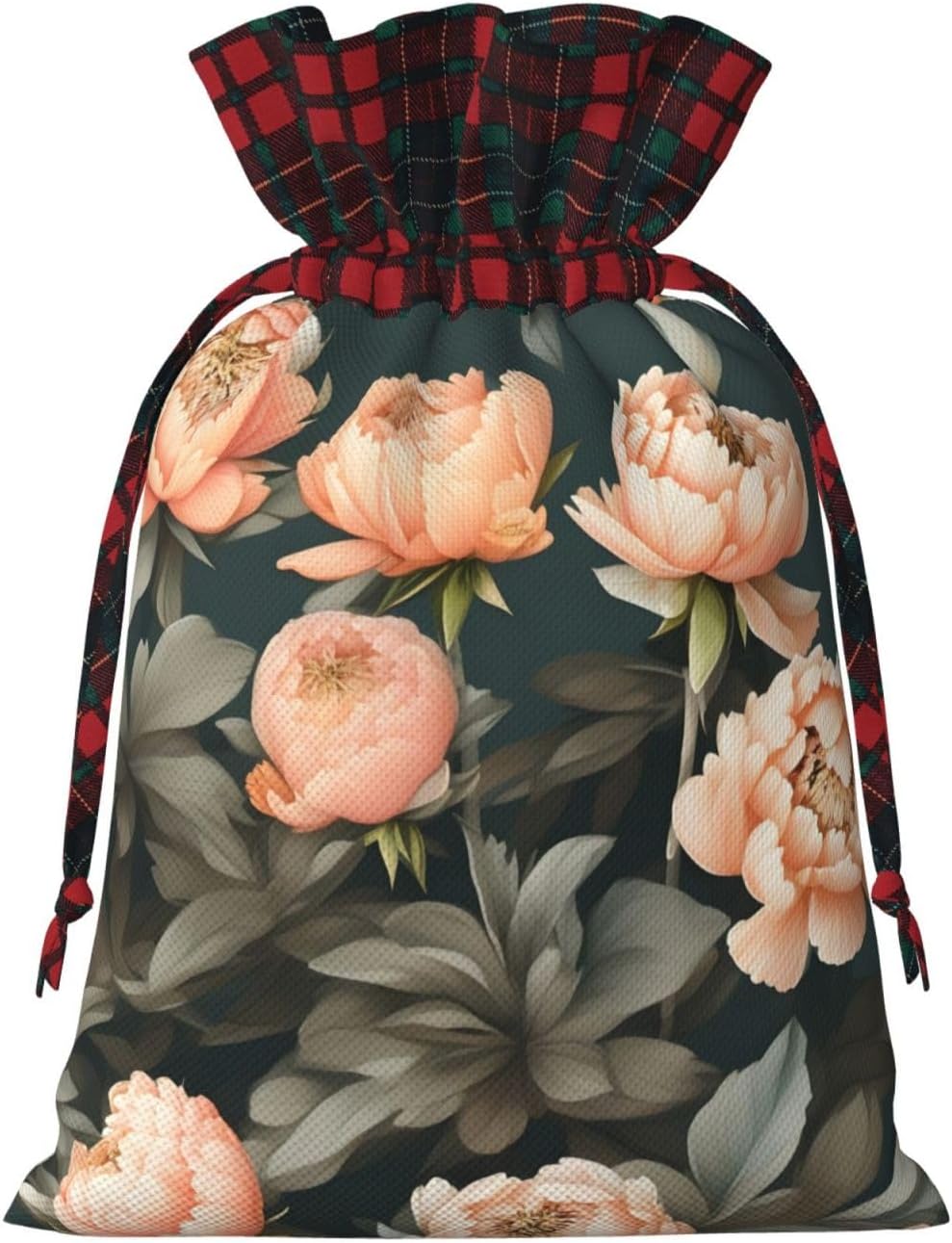 ZISHAK Peach Peony Fabric Gift Bag-Delicately Styled For Special Occasions-Ideal For Festival,Anniversaries