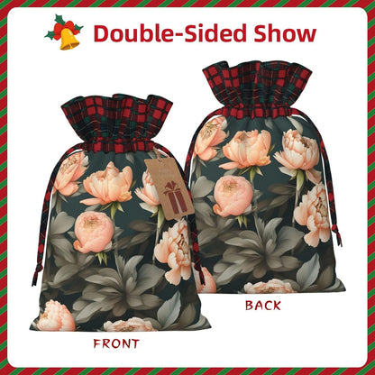 ZISHAK Peach Peony Fabric Gift Bag-Delicately Styled For Special Occasions-Ideal For Festival,Anniversaries