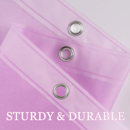 SeenusWaterproof Dreamy Pink Glitter PEVA Shower Curtain Liner, Cute Sparkle Plastic Shower Curtain with 3 Magnets, 72 x 72 inch Lovely Shimmery Bathroom Décor Shower Curtain or Liner Rose Pink