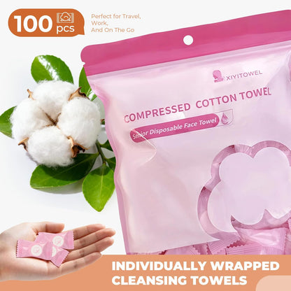 Compressed Towel - 100 PCS Mini Tablets Disposable Portable Face Towel,Soft