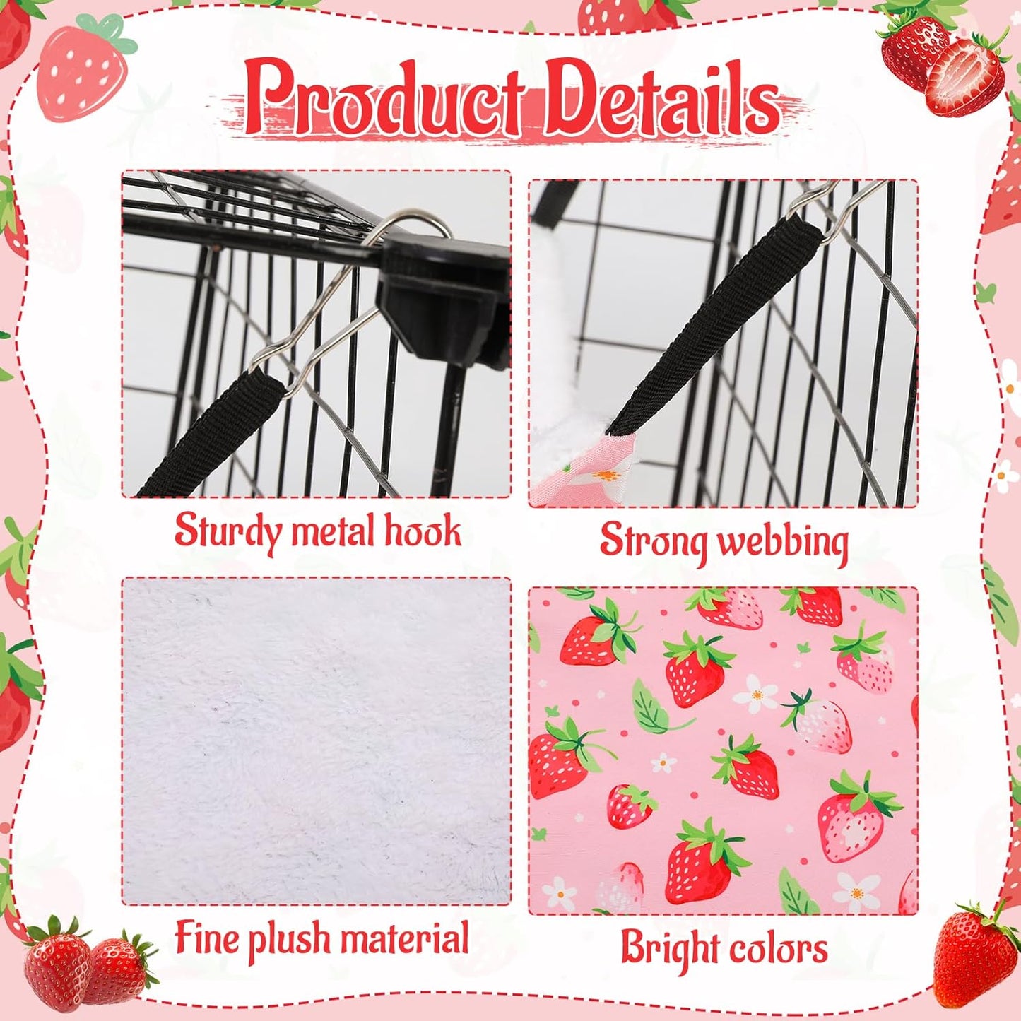 2 Pcs Guinea Pig Ferret Hammock Set, 3 Tier Small Pet Hanging Hammock with Tunnel Bed Hideout Small Animal Cage Accessories for Hamster Sugar Glider Guinea Pig Ferret Squirrel Chinchilla