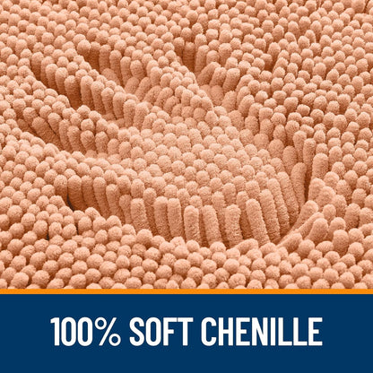 Toilet Rugs U-Shaped 24x20, Soft Absorbent Chenille Contour Rugs