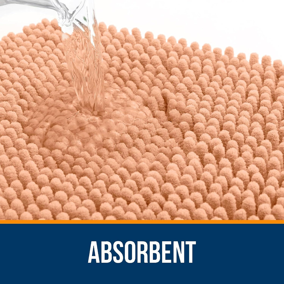 Toilet Rugs U-Shaped 24x20, Soft Absorbent Chenille Contour Rugs
