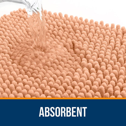 Toilet Rugs U-Shaped 24x20, Soft Absorbent Chenille Contour Rugs