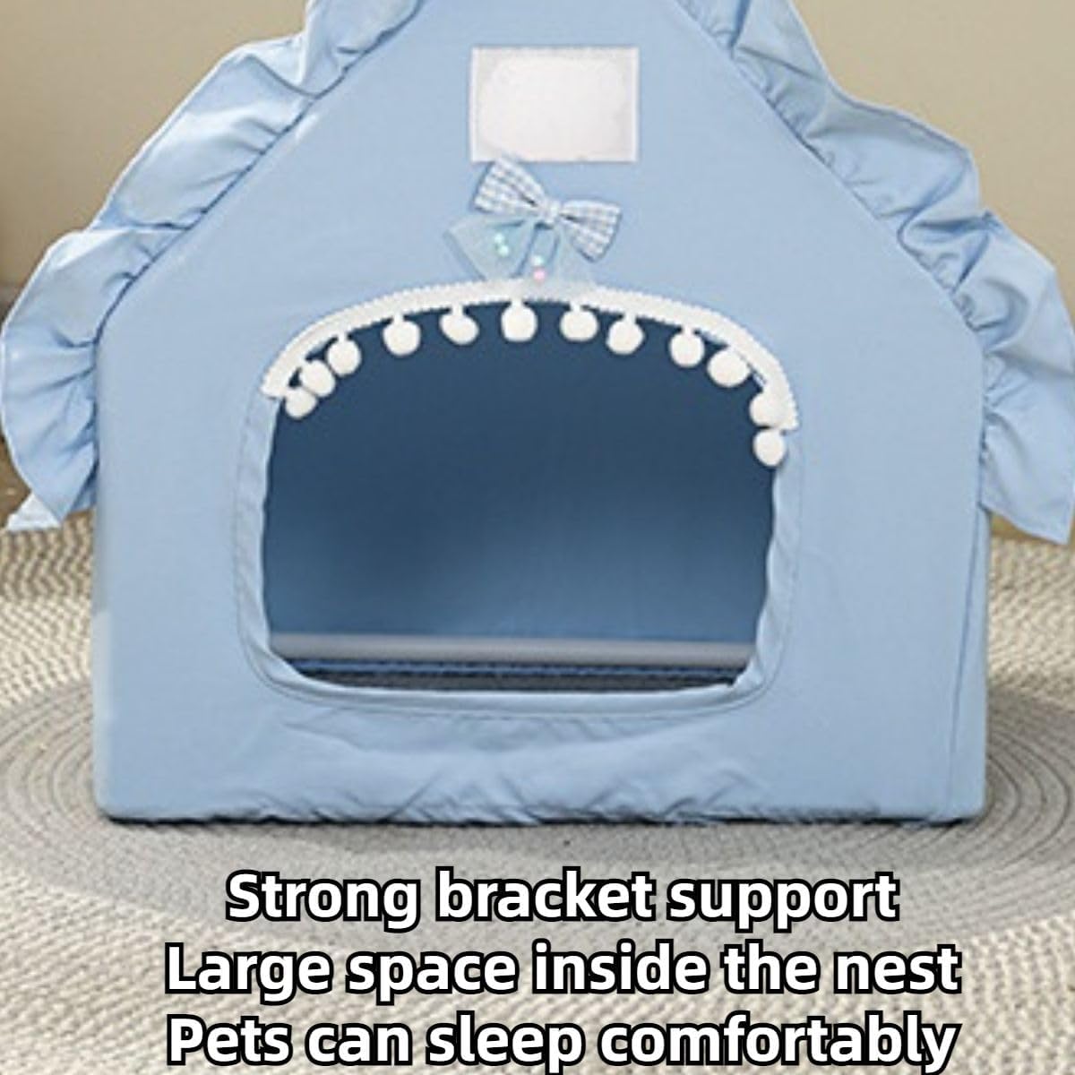 Bunny Tent Guinea Pig House Bed Cozy Hamster Cave Large Hideout for Dwarf Rabbits Hedgehog Bearded Dragon Nest Hamster Cage Accessories (Pink)