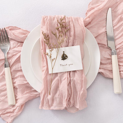 Dusty Pink Cheesecloth Napkins Pink Cloth Napkins Bulk,Set of 50