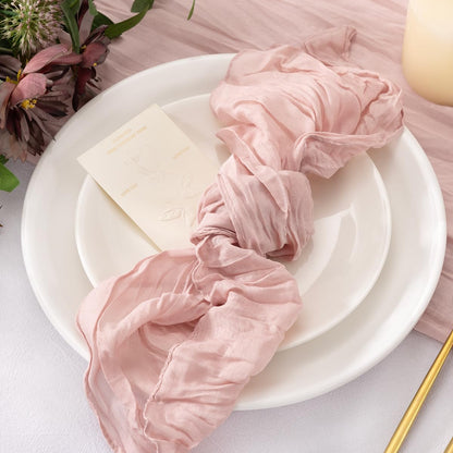 Dusty Pink Cheesecloth Napkins Pink Cloth Napkins Bulk,Set of 50