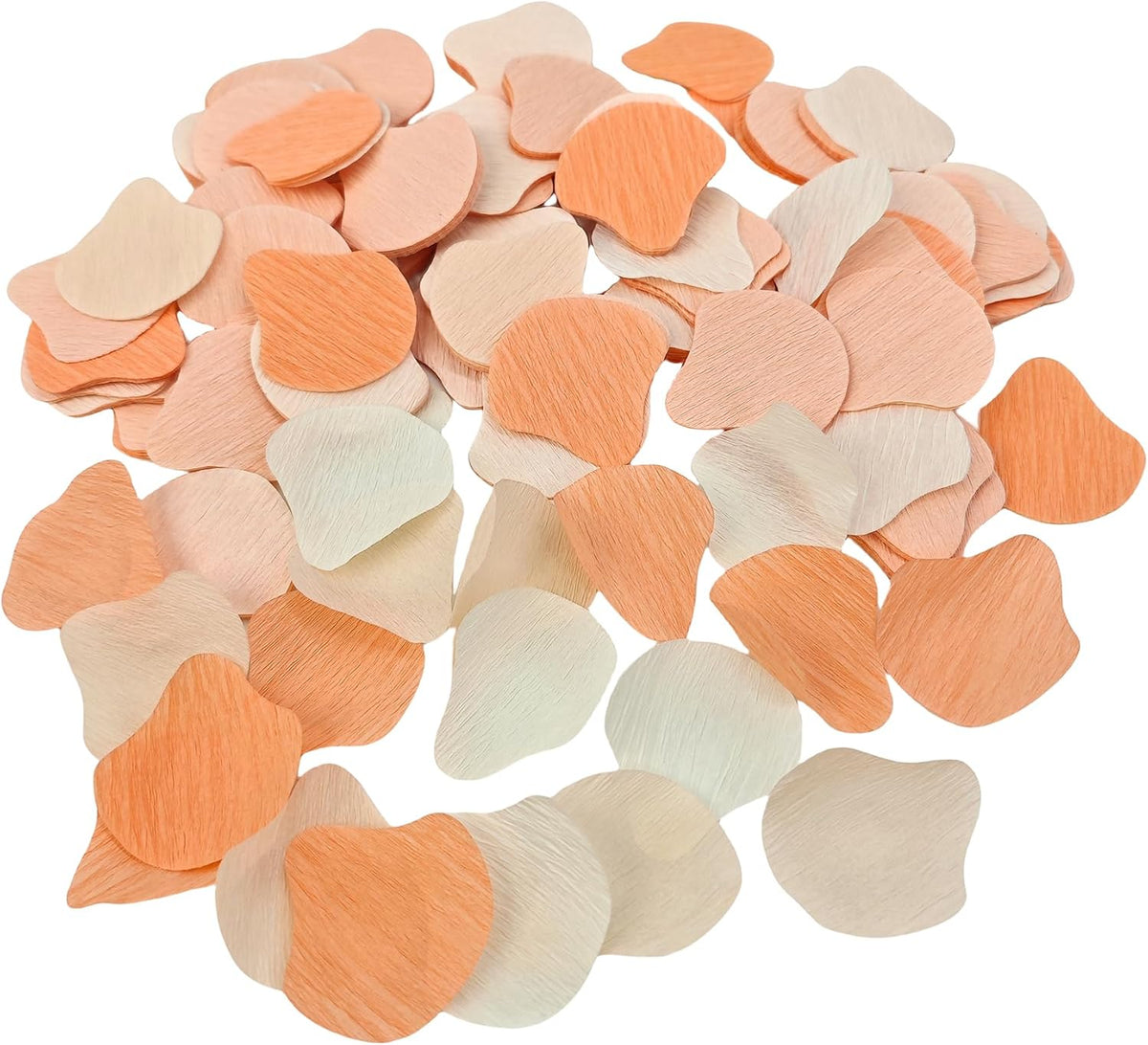 600 PCS Crepe Paper Rose Flower Petals for Wedding Flower Girl to Throw Petals for Romantic Night Centerpieces Baby Shower Valentine's Day Decor (peach white)