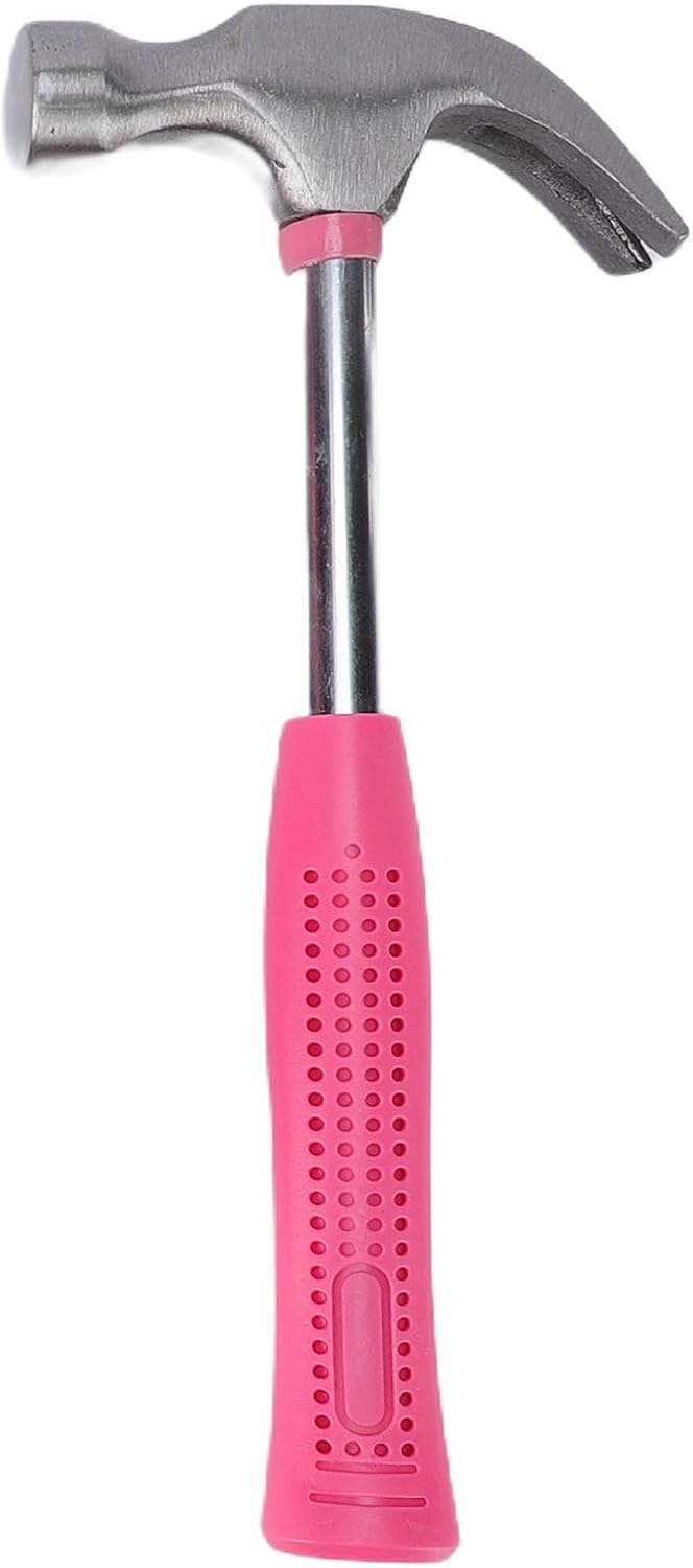 Pink Home Repair Tool Kit Set for Women, BeginnerFriendly Hand Tools with Hammer, Wrench, Screwdrivers, Measuring Tape, and Portable Toolbox Box/Cover (18Pcs)