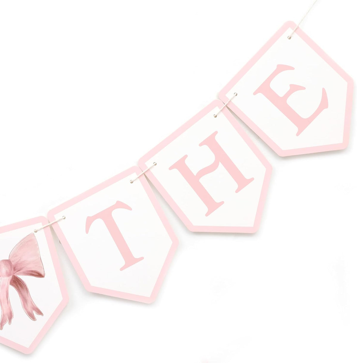 Tying The Knot Pink Bow Banner,Bridal Shower Garland,Bridal Weekend Decor