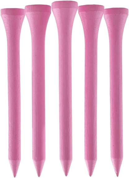 Bamboo Golf Tees 70mm | Pack of 50 & 100 | Multiple Colour Options | Premium Durable Bamboo Golf Tees