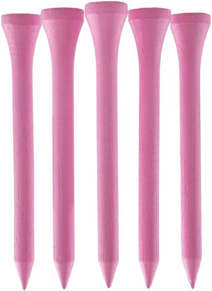 Bamboo Golf Tees 70mm | Pack of 50 & 100 | Multiple Colour Options | Premium Durable Bamboo Golf Tees