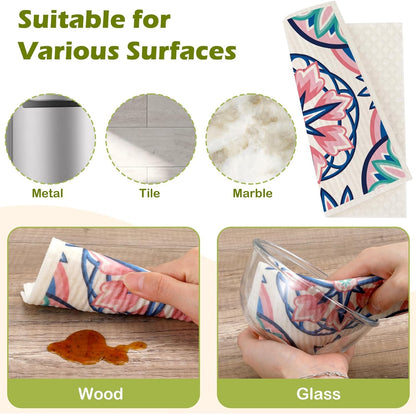 6 Pcs Swedish Paper Cloths for Kitchen, Reusable Paper Towels Washable