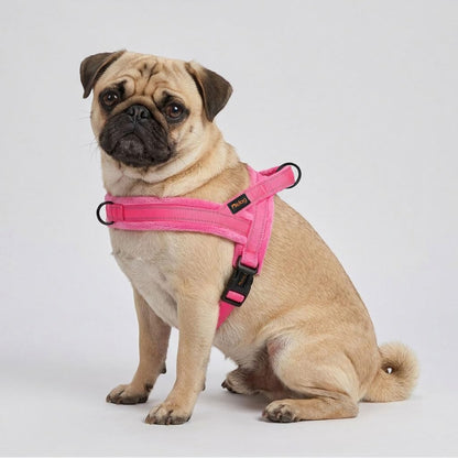 No Pull Dog Harness with Soft Flannel Padded,Reflective & Quick Fit Light Weight Dog Strap Vest Harness,Easy for Walking Training for Small & Medium and Large Dogs(Pink,S)