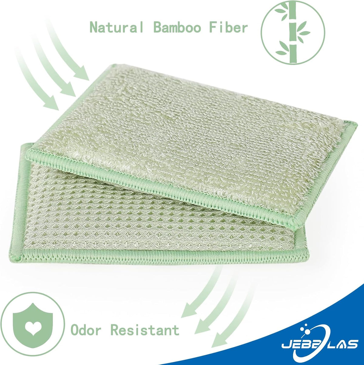8Pack Bamboo Natural Kitchen Sponges Dish Sponge Cleaning Sponge Heavy Duty Scrub Sponge for Cleaning Kitchen and Household Pink