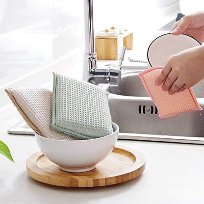 8Pack Bamboo Natural Kitchen Sponges Dish Sponge Cleaning Sponge Heavy Duty Scrub Sponge for Cleaning Kitchen and Household Pink