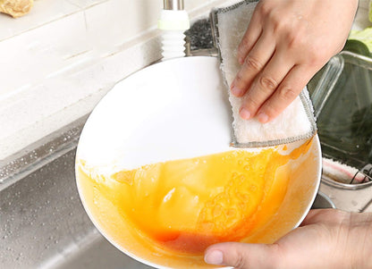 8Pack Bamboo Natural Kitchen Sponges Dish Sponge Cleaning Sponge Heavy Duty Scrub Sponge for Cleaning Kitchen and Household Pink