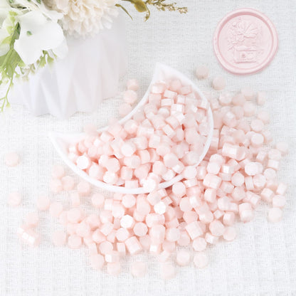Light Pink Wax Seal Beads, Premium 360pcs Sealing Beads for Wax Seal Stamp, Pink Sealing Wax Pellets Refill Pack for Wax Seal Kit, Wedding Invitations, Envelope Letter Sealing
