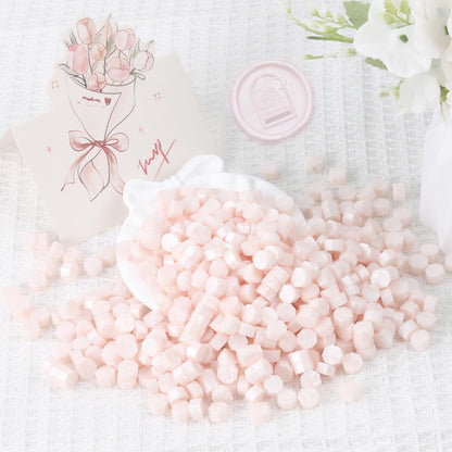 Light Pink Wax Seal Beads, Premium 360pcs Sealing Beads for Wax Seal Stamp, Pink Sealing Wax Pellets Refill Pack for Wax Seal Kit, Wedding Invitations, Envelope Letter Sealing