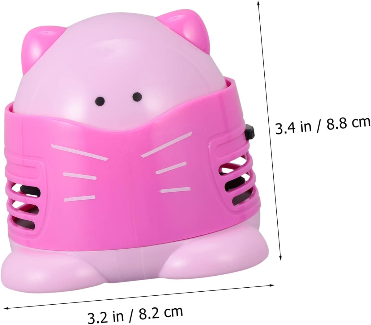 Cartoon Cat Desktop Vacuum Cleaner Portable Table Dust Collector for Efficient Crumb and Dust Removal for Home Office and School Use No Battery Pink