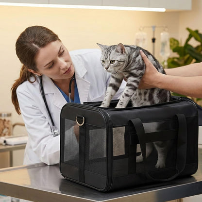 Cat Carrier Soft-Sided Pets Travel Carriers,Pink M