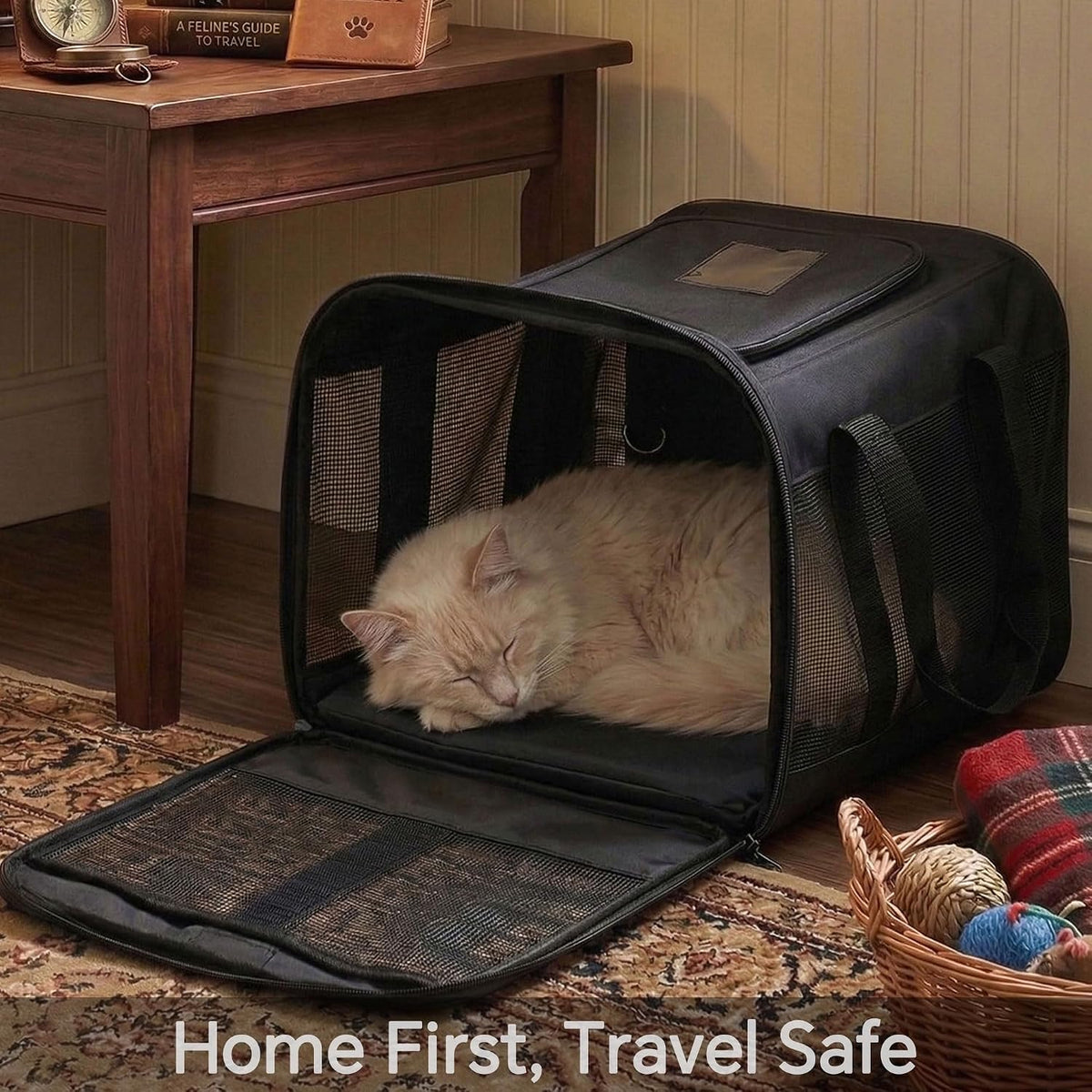 Cat Carrier Soft-Sided Pets Travel Carriers,Pink M