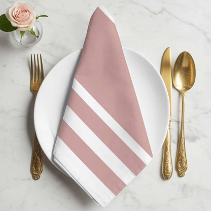 Cloth Napkins 20 x 20 Inch Geometric Pattern Soft Absorbent Dinner Napkins Pink Stripe Washable Reusable Kitchen Napkin Sets for Parties Wedding Restaurant Hotel