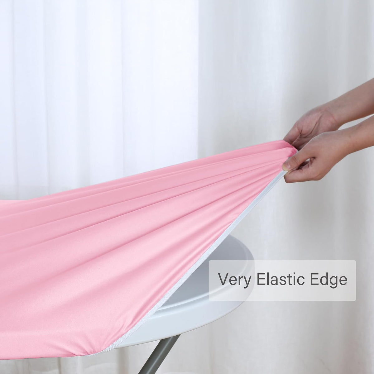 Fitted Round Table Cloth, Fits Round Tablecloth for 48-56"
