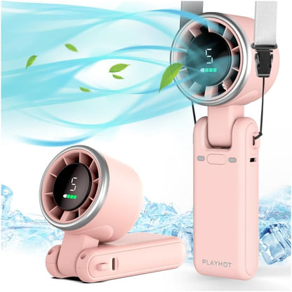 PlayHot Portable Handheld Turbo Fan, Travel Essentials, Gifts for Women/Men