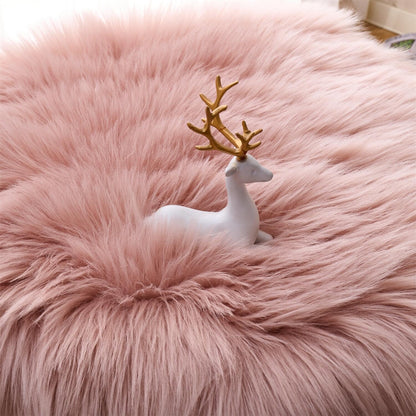 Ultra Soft Faux Fur Rug, Area Rugs, Pink Fluffy Shaggy Fur Rug for Bedroom & Living Room, Kids Room Decor, 2 x 6 Feet Rectangular