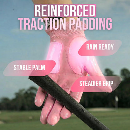 Caddy Classic Ladies Golf Gloves Women Left Hand Or Right Hand | Maximum Softness & Comfort with Pure Cabretta Leather Womens Golf Gloves | Reduced Friction On Hand with Ergonomic Joint Spots