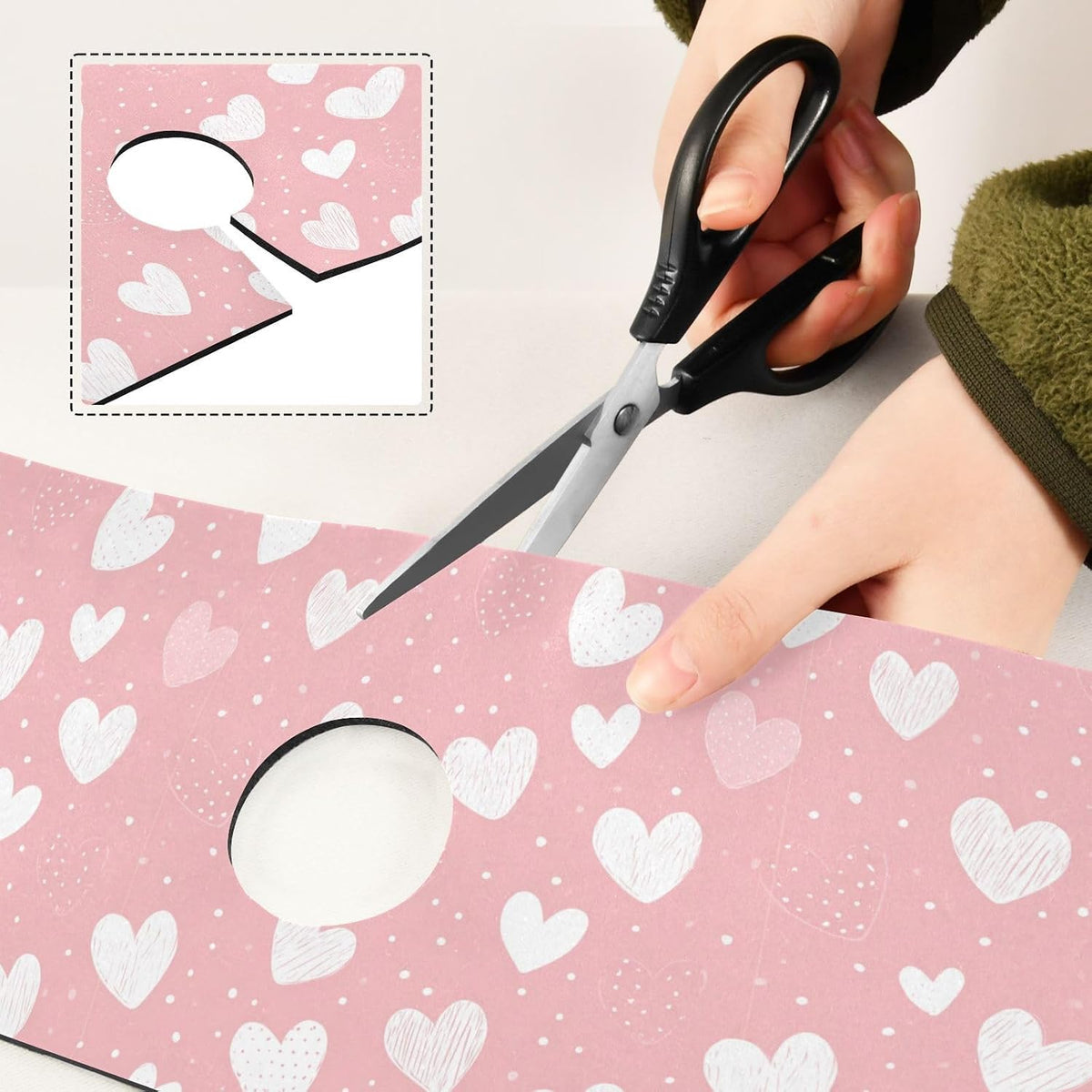 Light Pink Heart Valentines Day Faucet Drying mat Silicone Kitchen Faucet Mat Sink Splash Guard Drip Catcher Dish Soap Sponge Holder for Guard Bathroom Farmhouse M