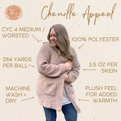 Chenille Appeal Crochet Yarn, Peach Whip, Pink, 3 Pack