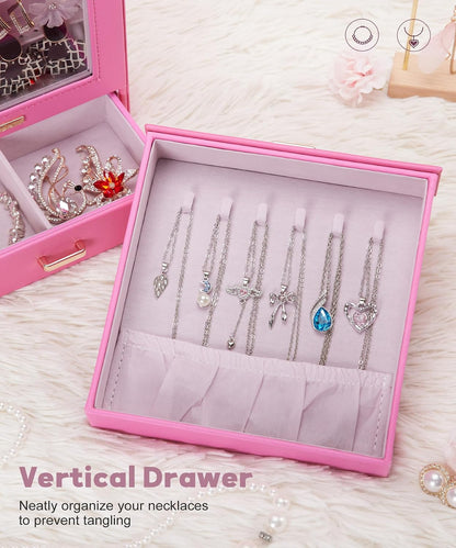 Display Jewelry Box for Girls: Starter Organizer with Clear Window